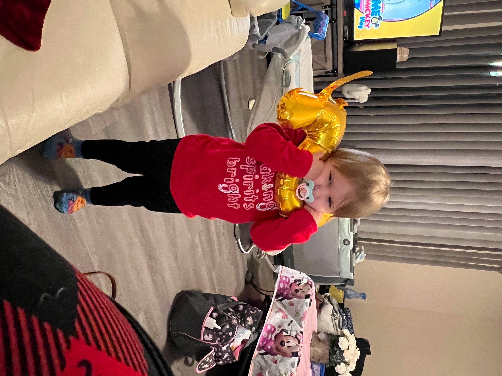 Lillian joined the competition — help win amazing prizes! carmine, child, costume, event, fun, magenta, person, recreation, room, t_shirt, toddler, walking_shoe