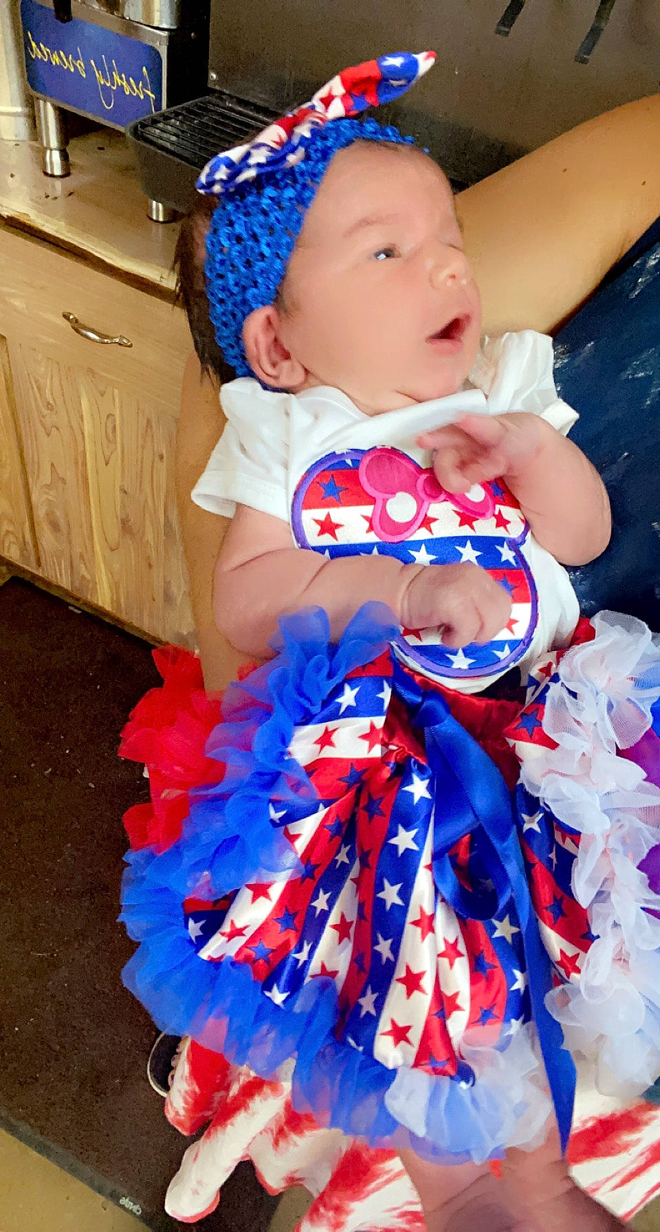 Ila joined the competition — help win amazing prizes! baby, baby_toddler_clothing, beauty, blue, cabinetry, cap, child, costume, day_dress, electric_blue, event, fun, happy, hat, headgear, headwear, pattern, person, pink, red