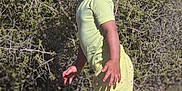Novaleigh is registered to the contest to win money with this photo: child, outdoor, nature, greenery, shrub, sunlight, yellow_clothing, shorts, tshirt, sandals, standing, smiling, happy, young, person, skin, legs, arms, hair, daylight