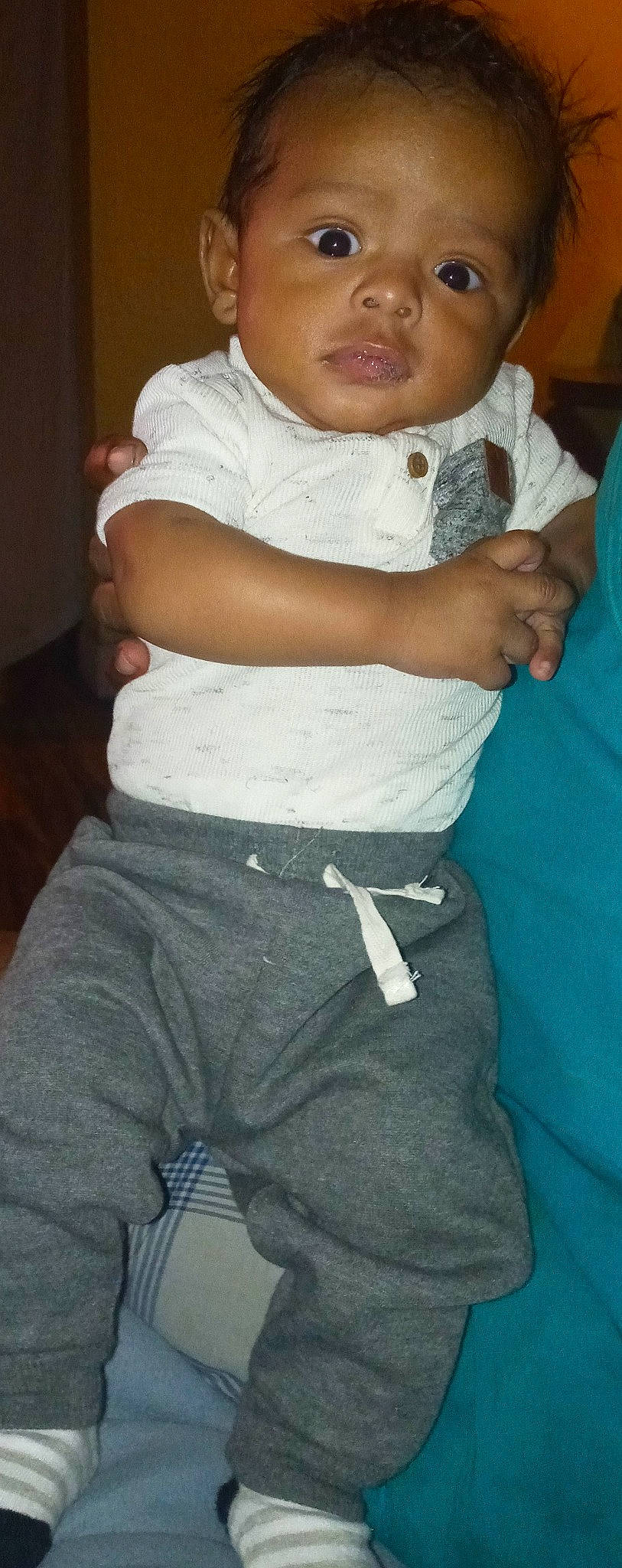 Zai'Dyn joined the competition — help win amazing prizes! abdomen, arm, child, elbow, joint, muscle, person, stomach, toddler, trunk