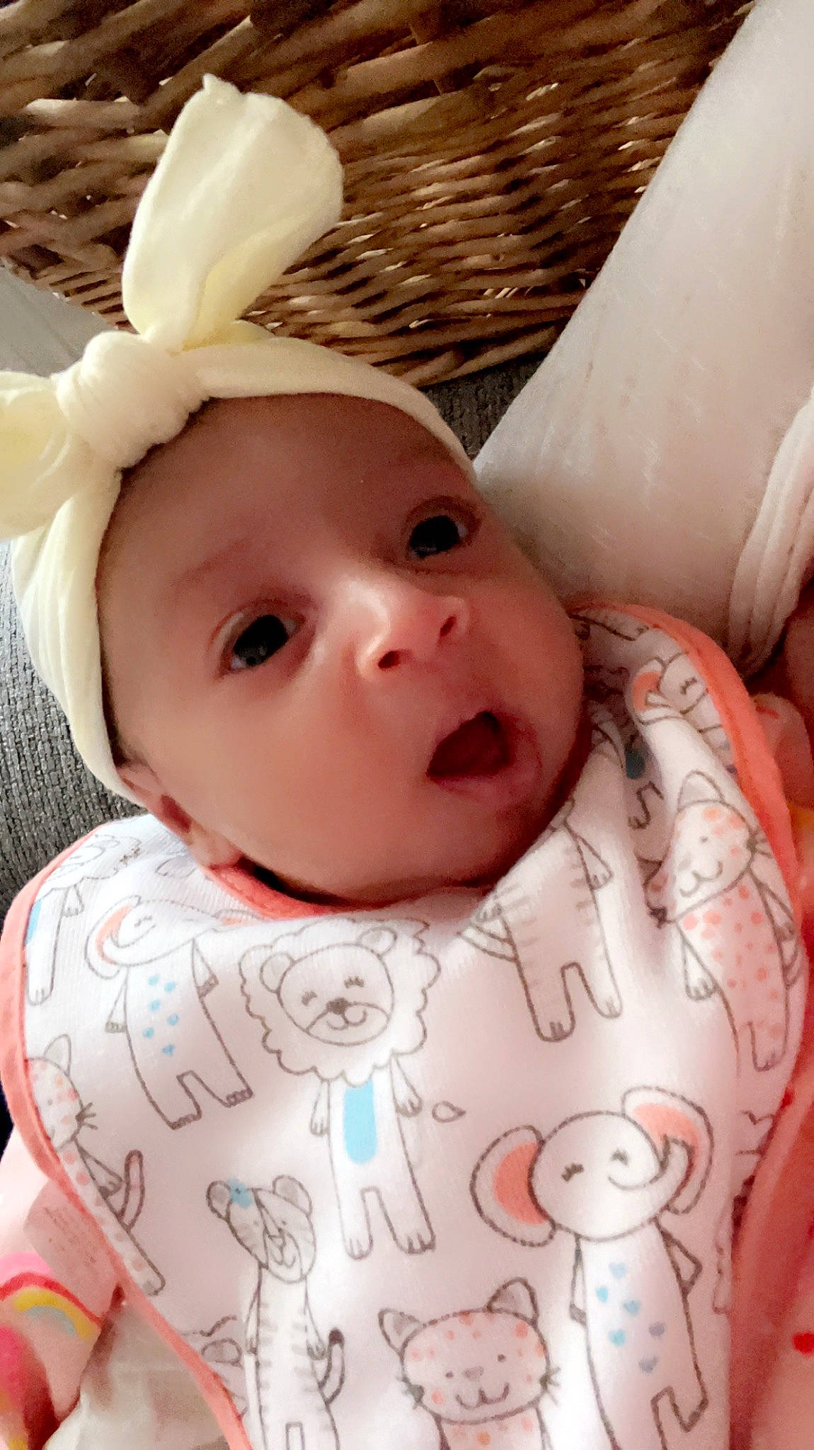 Harmony joined the competition — help win amazing prizes! baby, baby_toddler_clothing, cheek, chin, ear, eye, eyebrow, eyelash, face, happy, head, headgear, iris, lip, mouth, nose, person, pink, skin, surprise