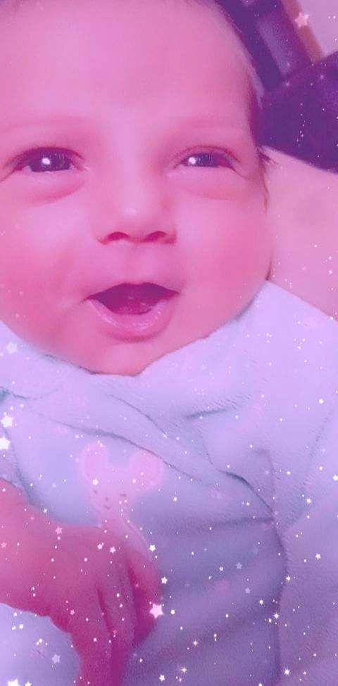 Siennah joined the competition — help win amazing prizes! baby, baby_toddler_clothing, cheek, chin, eyebrow, eyelash, facial_expression, happy, human_body, iris, lip, magenta, mouth, nose, person, pink, purple, skin, smile, toddler