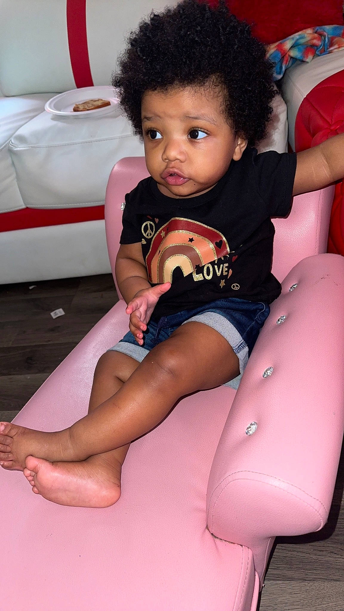 Aries joined the competition — help win amazing prizes! baby_toddler_clothing, beauty, child, comfort, finger, hairstyle, happy, joint, knee, lap, leg, lip, mouth, organ, person, pink, red, skin, thigh, toddler