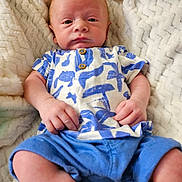 Daxten is registered to the contest to win money with this photo: baby, bed, blanket, bodypart, clothing, couch, face, finger, furniture, hand, head, homedecor, jeans, newborn, pants, person, photography, portrait, quilt, shorts