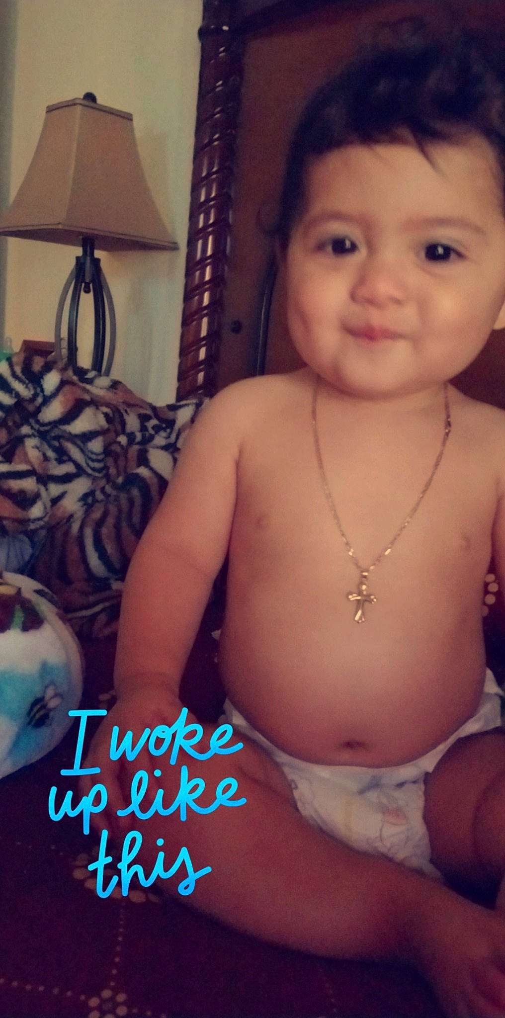 Lionel is registered to the contest to win money with this photo: abdomen, baby, baby_toddler_clothing, cheek, chest, child, cool, iris, person, photo_caption, skin, smile, stomach, thumb, toddler, trunk