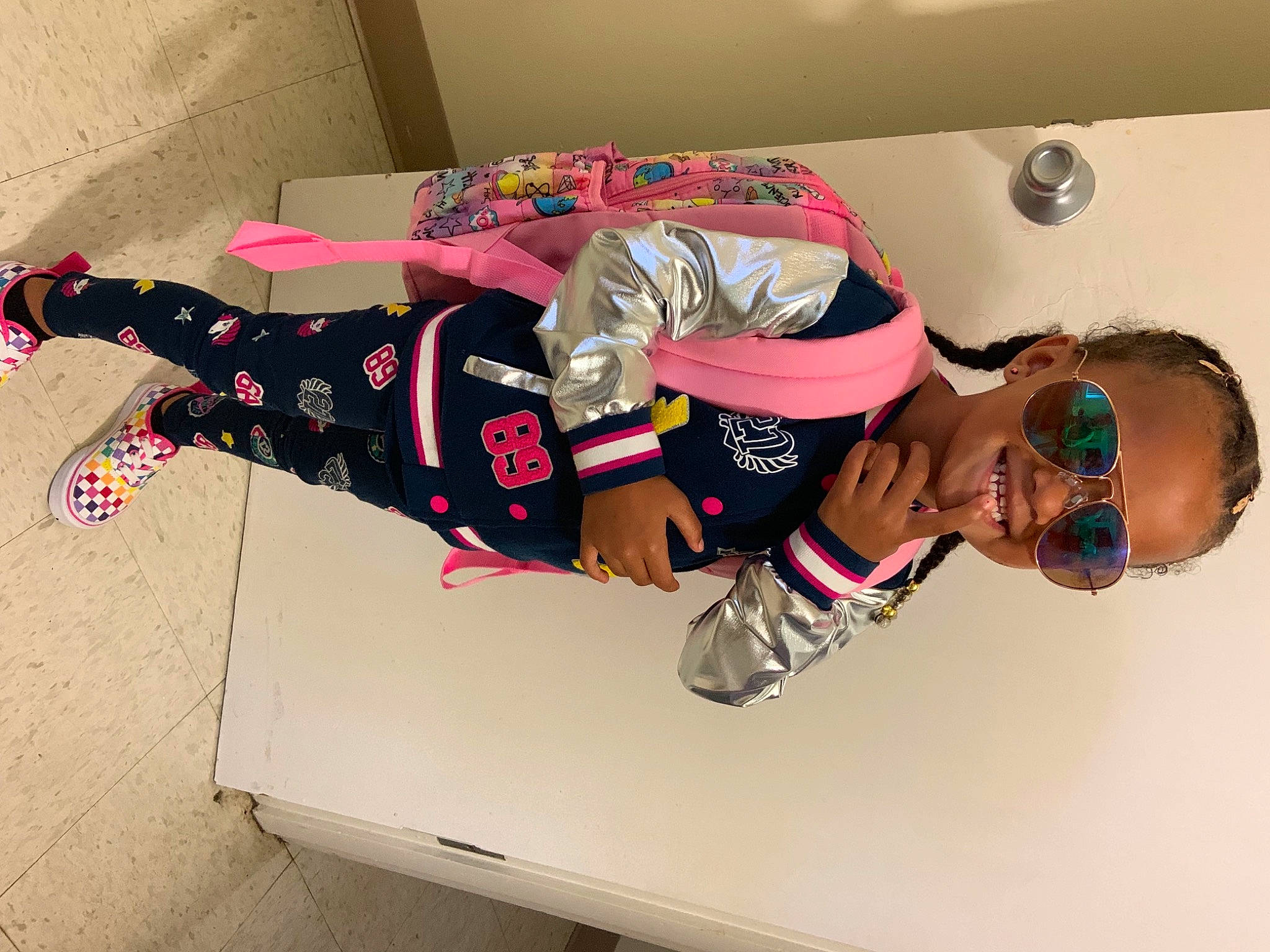 Myasia is registered to the contest to win money with this photo: carmine, comfort, dress, elbow, fashion_accessory, fashion_design, flooring, fun, glasses, happy, human_leg, joy, linens, magenta, person, sleeve, sportswear, sunglasses, t_shirt, thigh