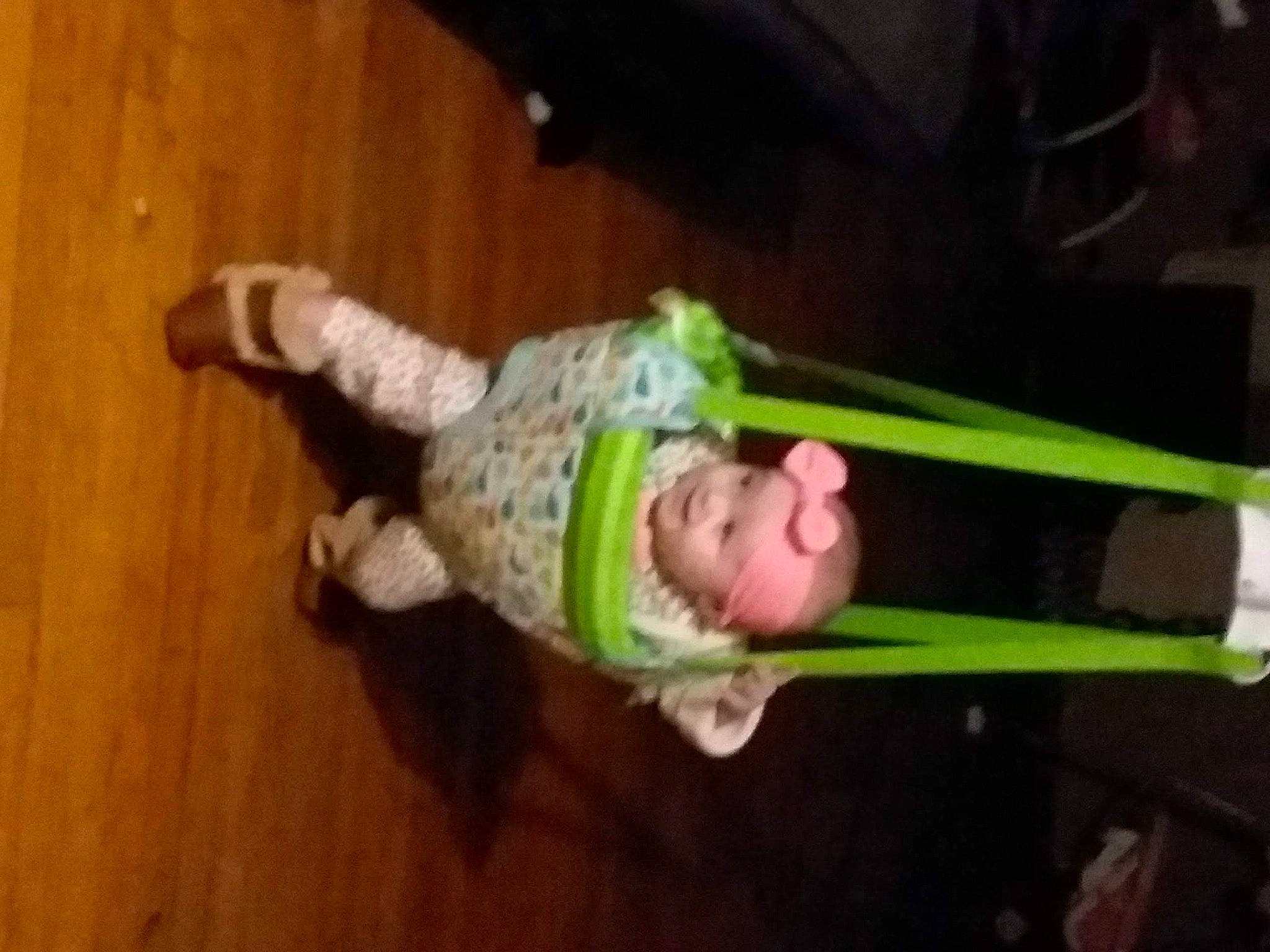 Jaden is registered to the contest to win money with this photo: baby, child, flooring, fun, grass, hardwood, headwear, laminate_flooring, person, room, sleeve, tail, thumb, toddler, toy, varnish, wood, wood_flooring, wood_stain