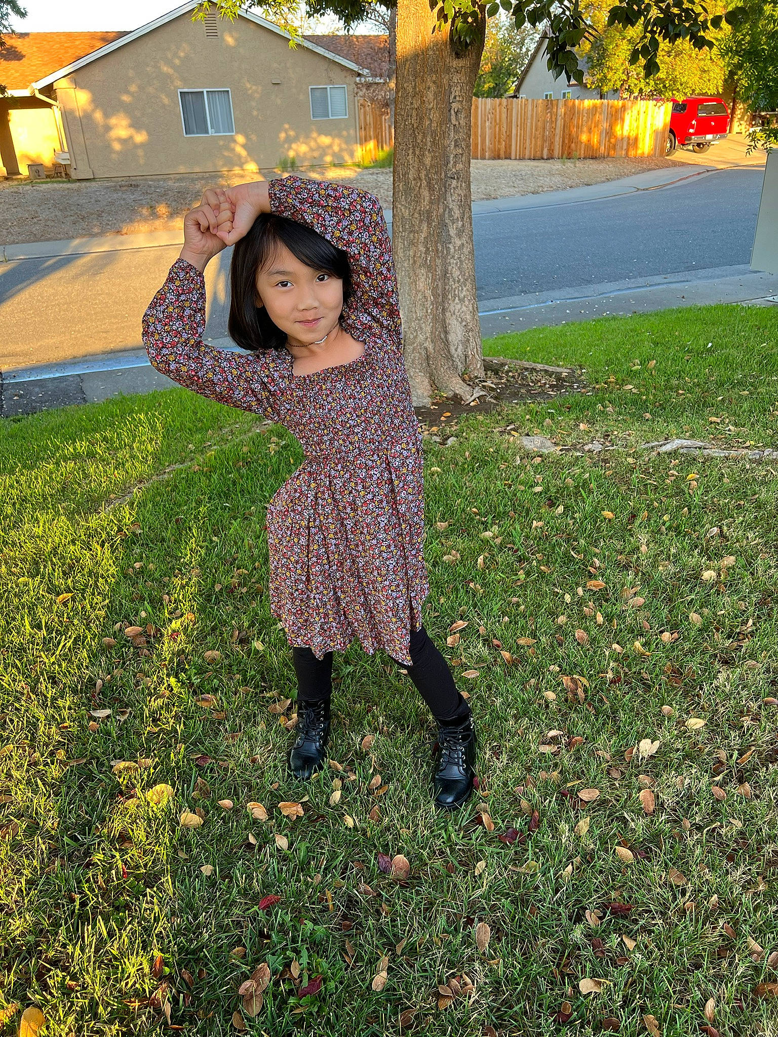 Amina joined the competition — help win amazing prizes! fun, garden, grass, grassland, groundcover, happy, house, joy, lawn, leaf, leisure, meadow, outerwear, pattern, people_in_nature, person, plant, sleeve, tints_and_shades, tree