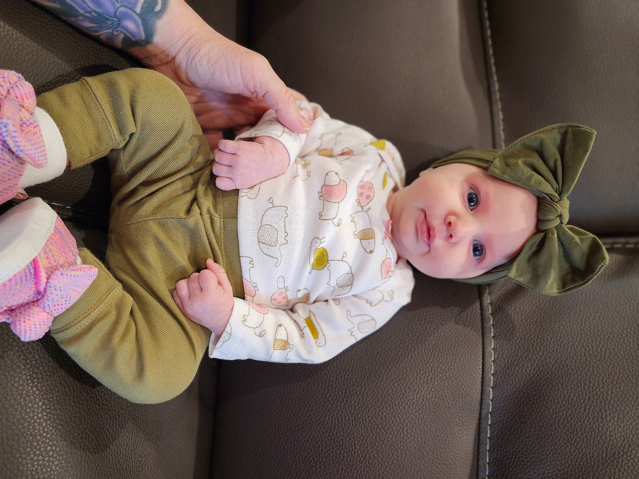 Lenora joined the competition — help win amazing prizes! baby, baby_products, baby_toddler_clothing, cheek, child, comfort, gesture, hand, headwear, mouth, nail, person, pink, product, sitting, skin, sleeve, thumb, toddler, tree