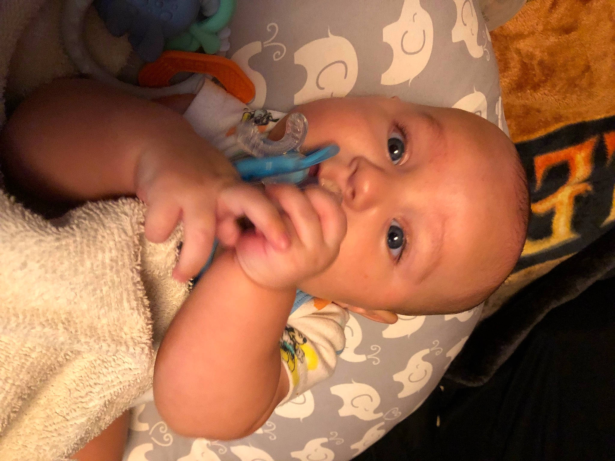 Corbyn joined the competition — help win amazing prizes! baby, baby_toddler_clothing, cheek, comfort, eye, eyelash, finger, gesture, hand, happy, hat, human_body, iris, lip, mouth, nose, person, skin, smile, textile