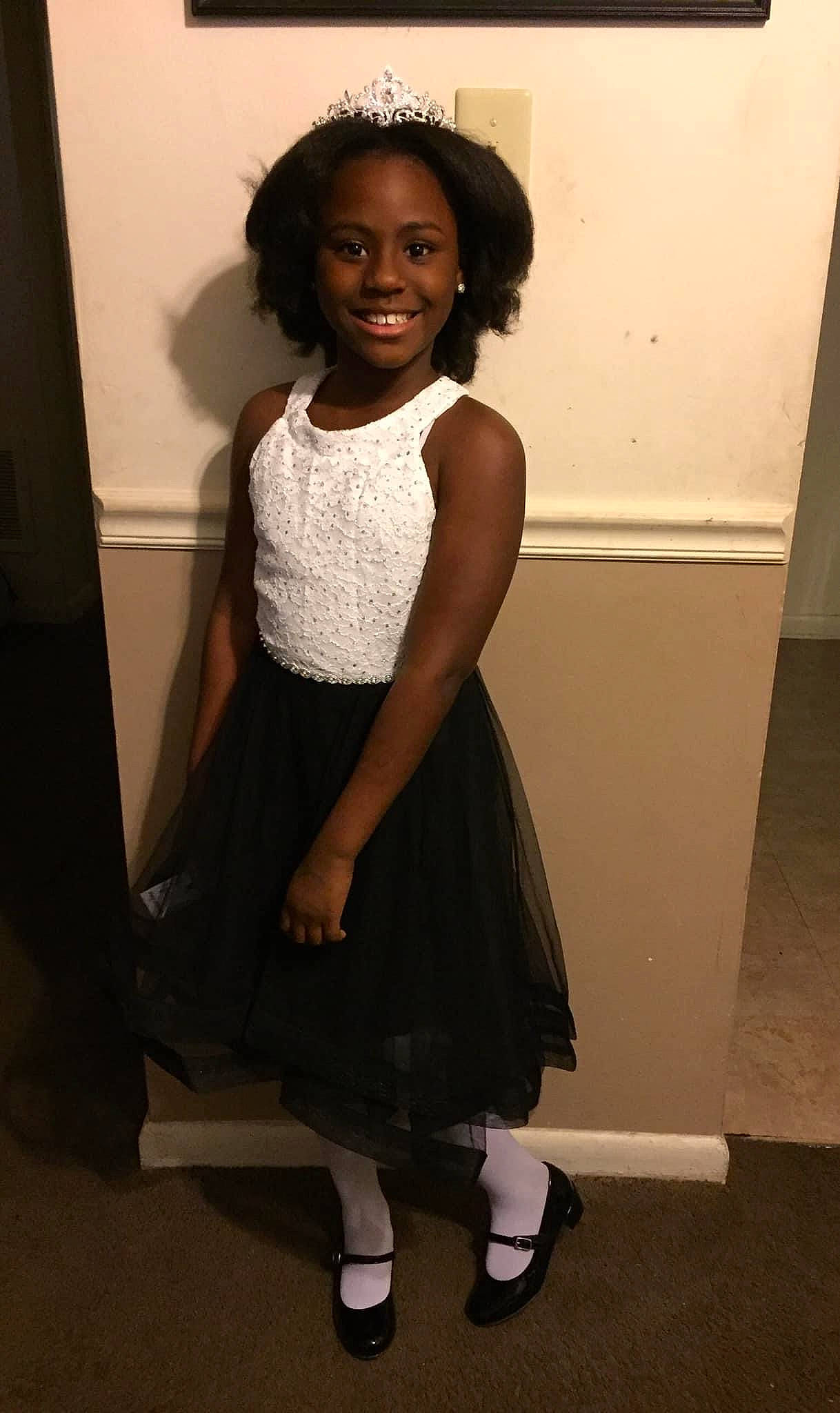 Geniya joined the competition — help win amazing prizes! black_hair, day_dress, elbow, fashion_design, flash_photography, hairstyle, happy, human_leg, joy, knee, long_hair, neck, pattern, person, shoe, sleeve, smile, sock, standing, thigh