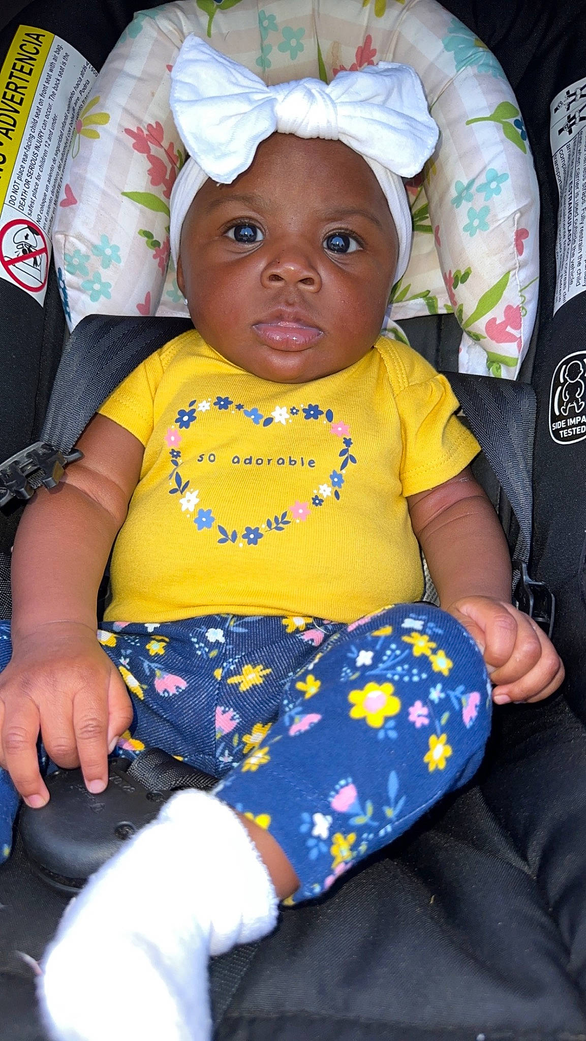 Dazlyn is registered to the contest to win money with this photo: arm, baby, baby_products, baby_toddler_clothing, child, electric_blue, facial_expression, fun, happy, leisure, pattern, person, pink, product, purple, sitting, skin, sleeve, t_shirt, thigh