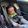 Carmine is registered to the contest to win money with this photo: baby, baby_clothing, car, car_door, car_interior, car_seat, child, child_safety, cute, infant, pajamas, peaceful, resting, safety, seat, seatbelt, sleeping, transportation, window, young_child