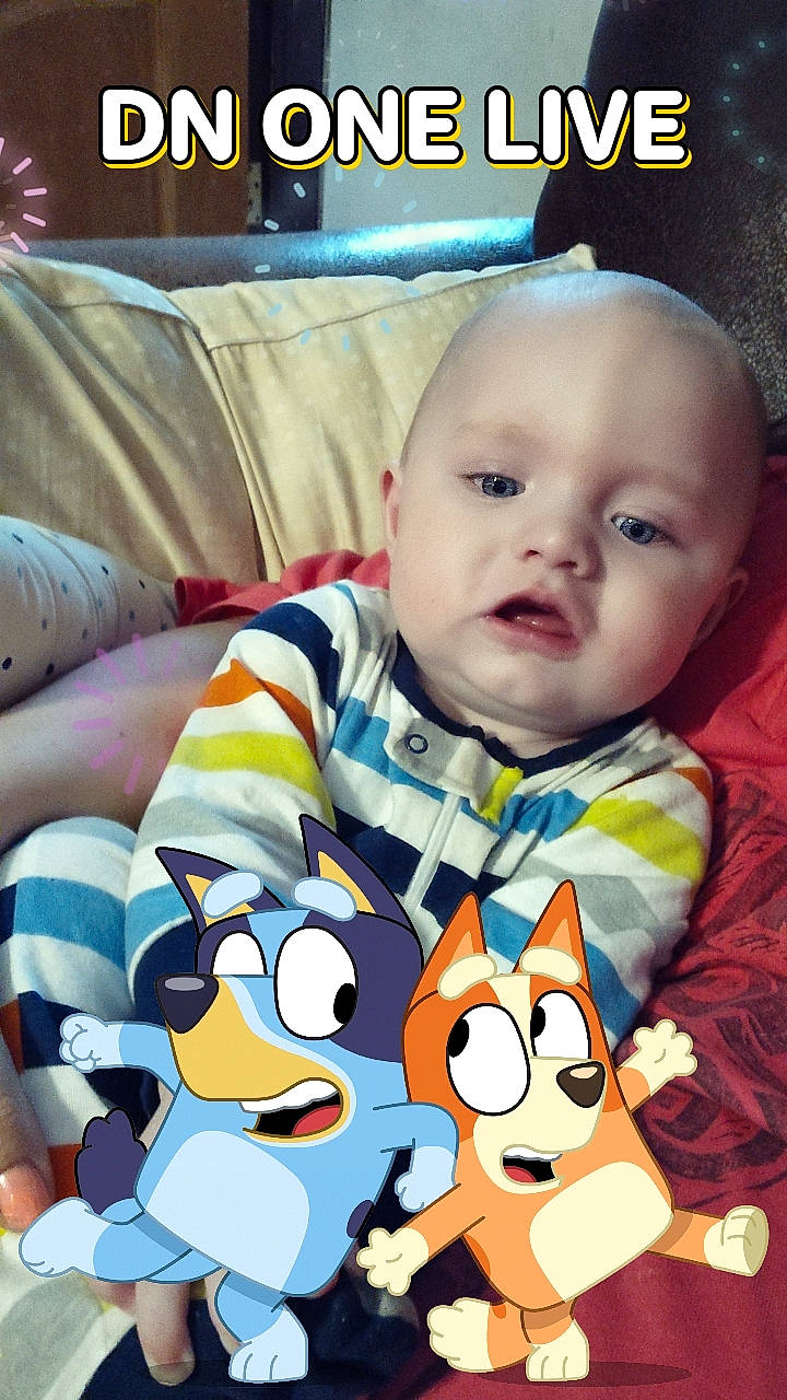 Hudson joined the competition — help win amazing prizes! baby, baby_toddler_clothing, cheek, chin, comfort, cool, eye, facial_expression, happy, mammal, mouth, nose, pattern, people, person, product, skin, sleeve, t_shirt, textile