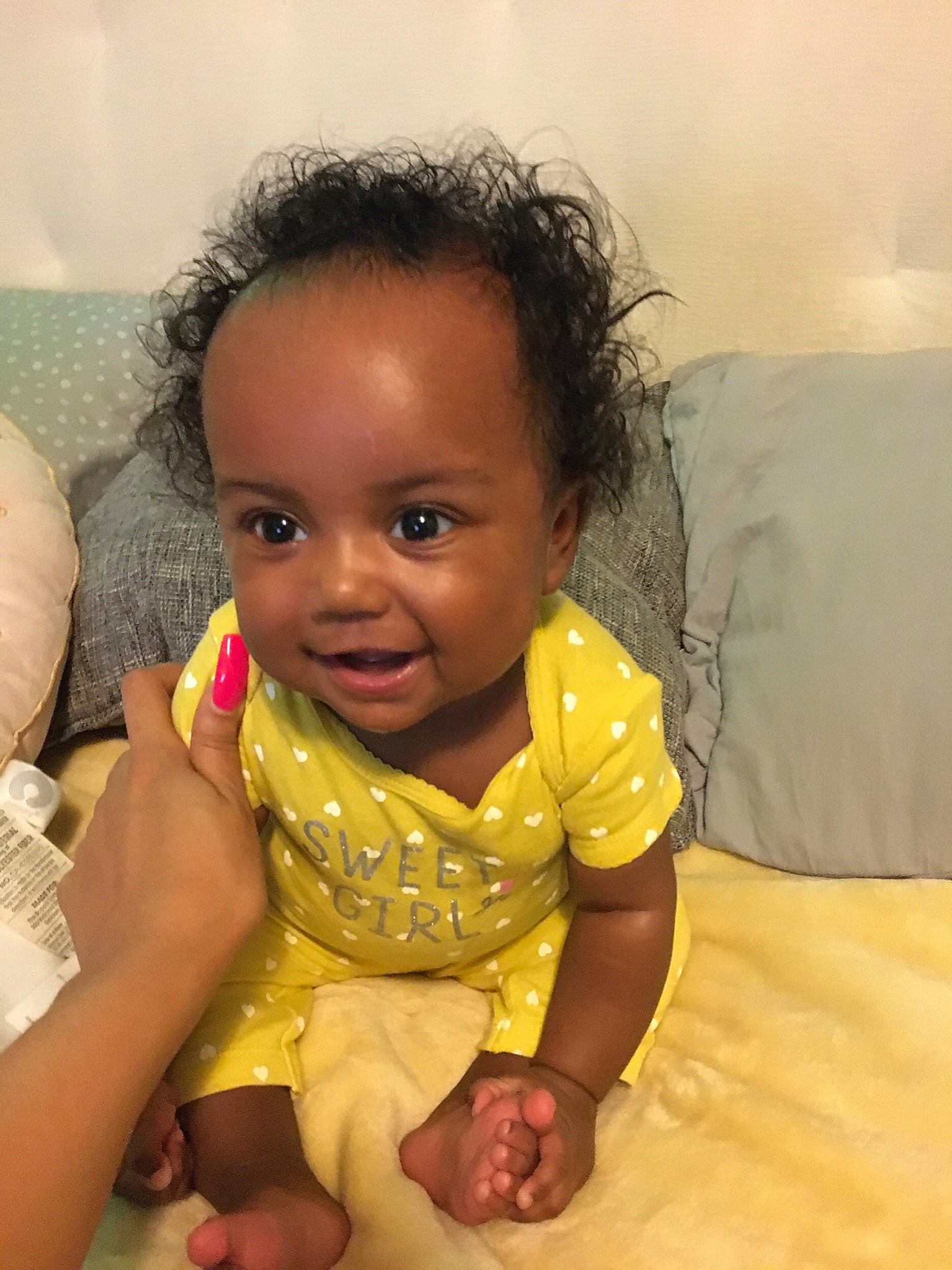 Halo joined the competition — help win amazing prizes! arm, baby_toddler_clothing, cheek, chin, eye, face, finger, forehead, gesture, hand, happy, head, iris, joint, lip, mouth, neck, nose, person, skin