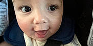 Lukas joined the competition — help win amazing prizes! baby, smile, car_seat, child, infant, happy, face, toy, straps, cute, closeup, person, seatbelt, small, young, indoors, expression, skin, head, clothing