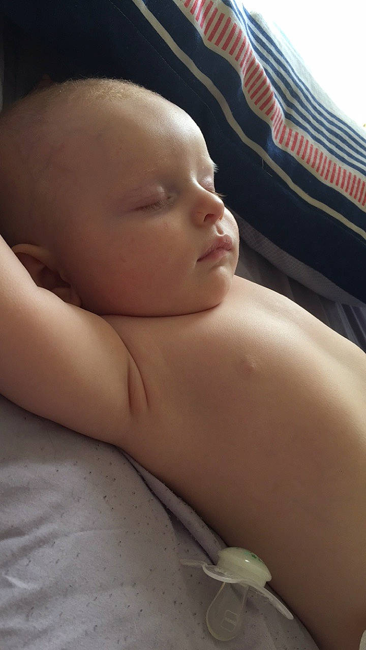 Timmy joined the competition — help win amazing prizes! arm, baby, child, mouth, nap, person, skin, sleep