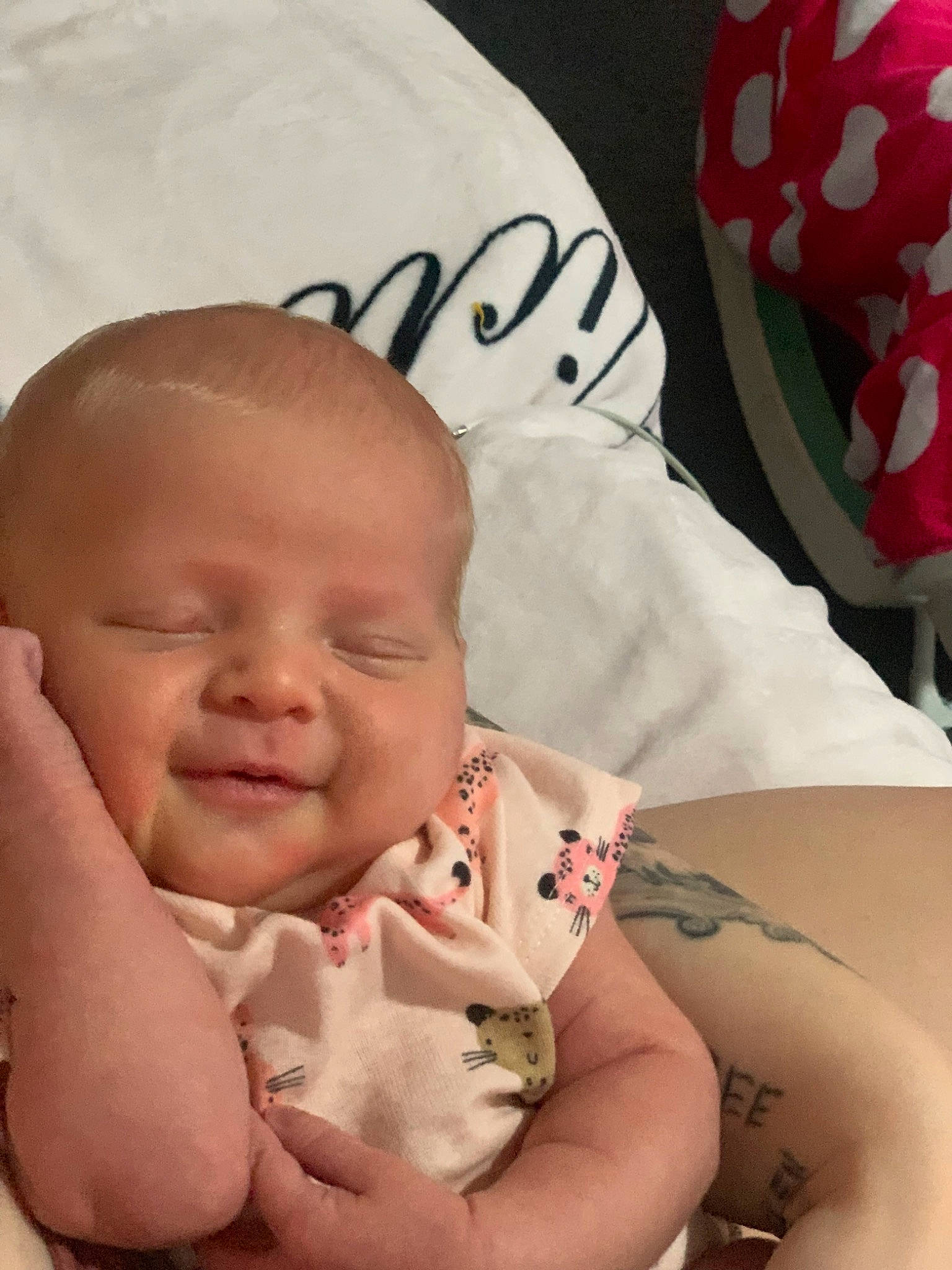 Gracelynn joined the competition — help win amazing prizes! arm, baby, baby_toddler_clothing, cheek, chin, comfort, eye, eyebrow, face, finger, gesture, head, human_body, lip, mouth, neck, nose, person, pink, skin