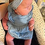 Paola participe au concours pour gagner de l'argent avec cette photo : baby, child, blue_dress, headband, sitting, footwear, black_blanket, cushion, patterned, indoors, person, infant, curious, skin, hair, hand, foot, baby_care, home, comfort
