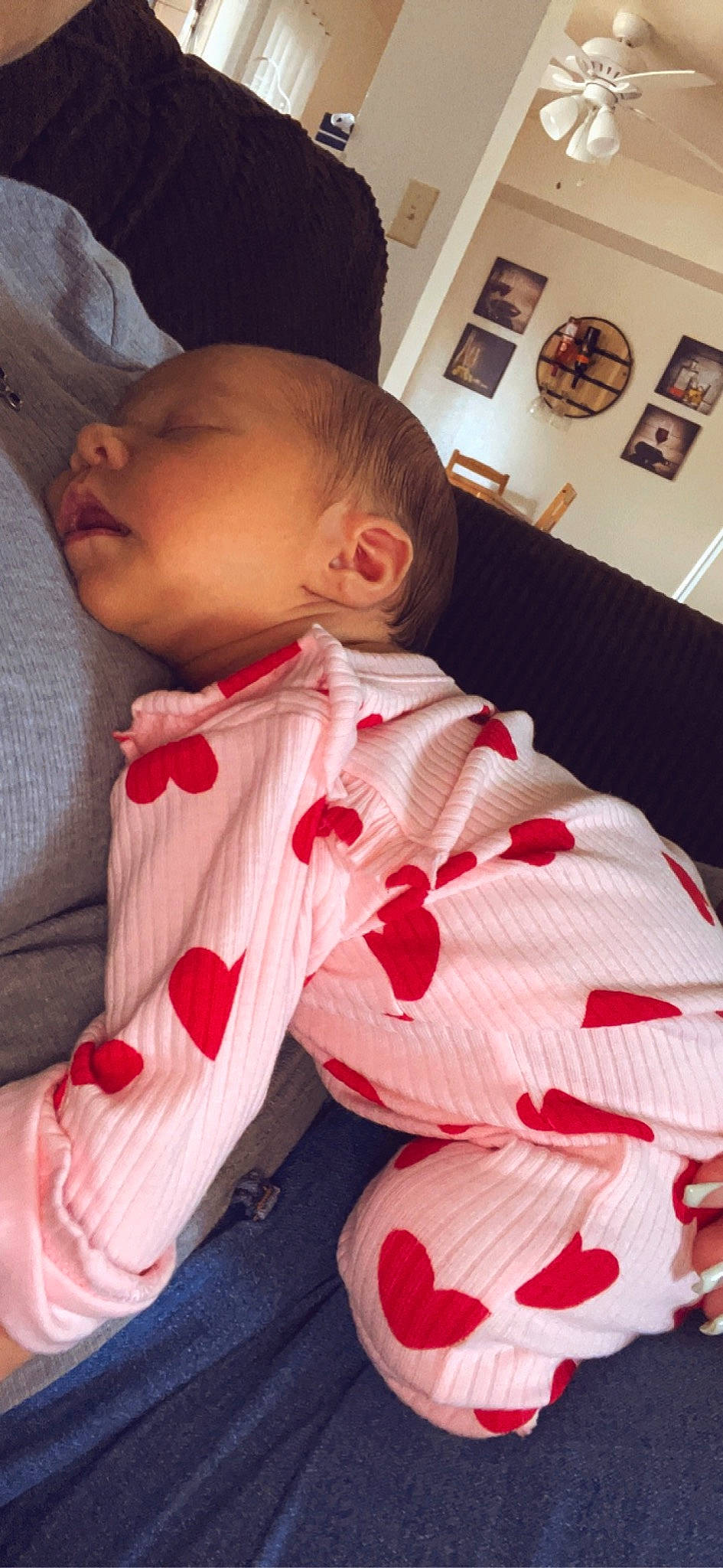 Kinzley is registered to the contest to win money with this photo: baby, baby_products, baby_toddler_clothing, baseball_cap, cap, chair, collar, comfort, couch, dress, dress_shirt, formal_wear, hat, linens, person, picture_frame, plaid, sleeve, textile, tie