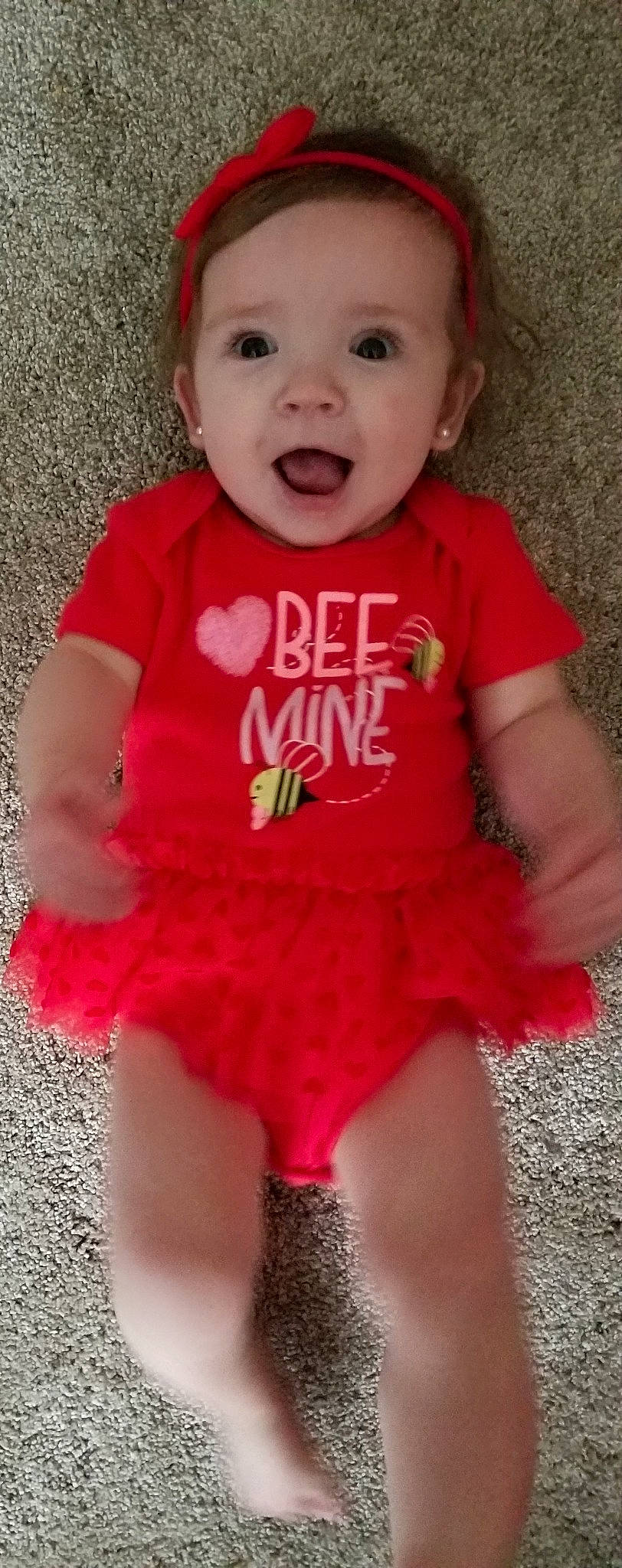 Emma Rose joined the competition — help win amazing prizes! baby, baby_products, baby_toddler_clothing, cheek, child, child_model, clothing, costume, dress, lip, person, pink, product, red, skin, sleeve, smile, textile, toddler