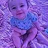 baby, blanket, child, clothing, cute, fabric, face, feet, happy, indoors, infant, legs, person, pink, portrait, sitting, smiling, soft, toddler, young