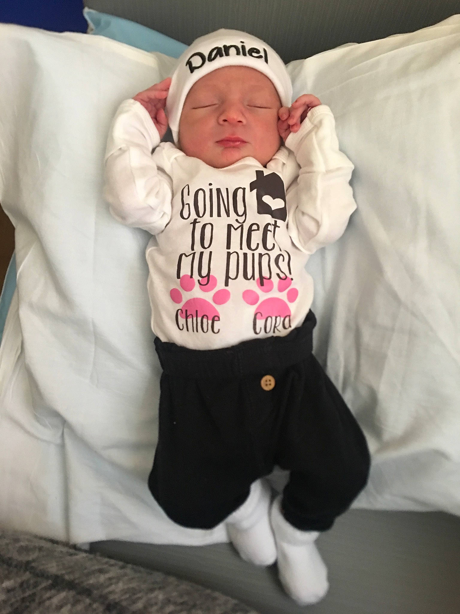 Danny joined the competition — help win amazing prizes! arm, baby, baby_products, baby_toddler_clothing, child, cool, happy, headwear, hoodie, leg, linens, outerwear, person, pink, product, sleeve, smile, t_shirt, textile, toddler