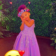 Emiliana Kelley is registered to the contest to win money with this photo: balloon, child, clothing, costume, dress, face, fashion, female, flower, formalwear, girl, gown, head, person, petal, photography, plant, portrait, purple, toy