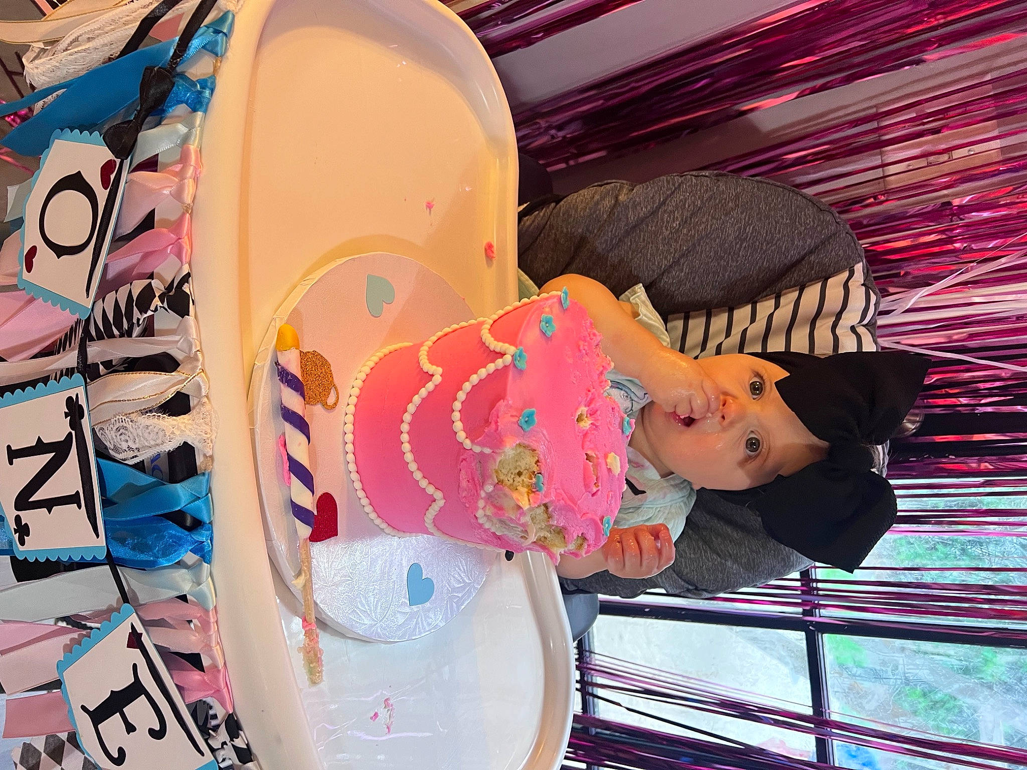 Mckenna joined the competition — help win amazing prizes! art, automotive_design, carmine, child, fun, headwear, leisure, magenta, pattern, person, pink, recreation, textile, toddler, travel, visual_arts