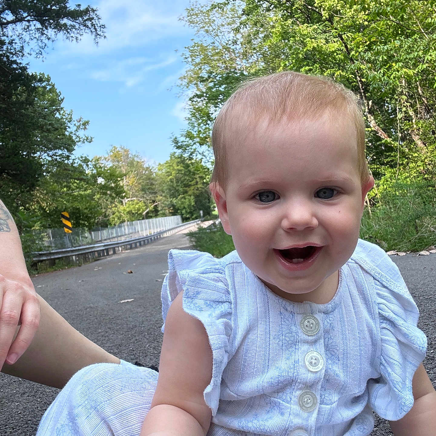 Braylenn is registered to the contest to win money with this photo: baby, city, clothing, face, grass, happy, head, nature, outdoors, pants, park, person, photography, plant, portrait, road, street, tree, urban, vegetation