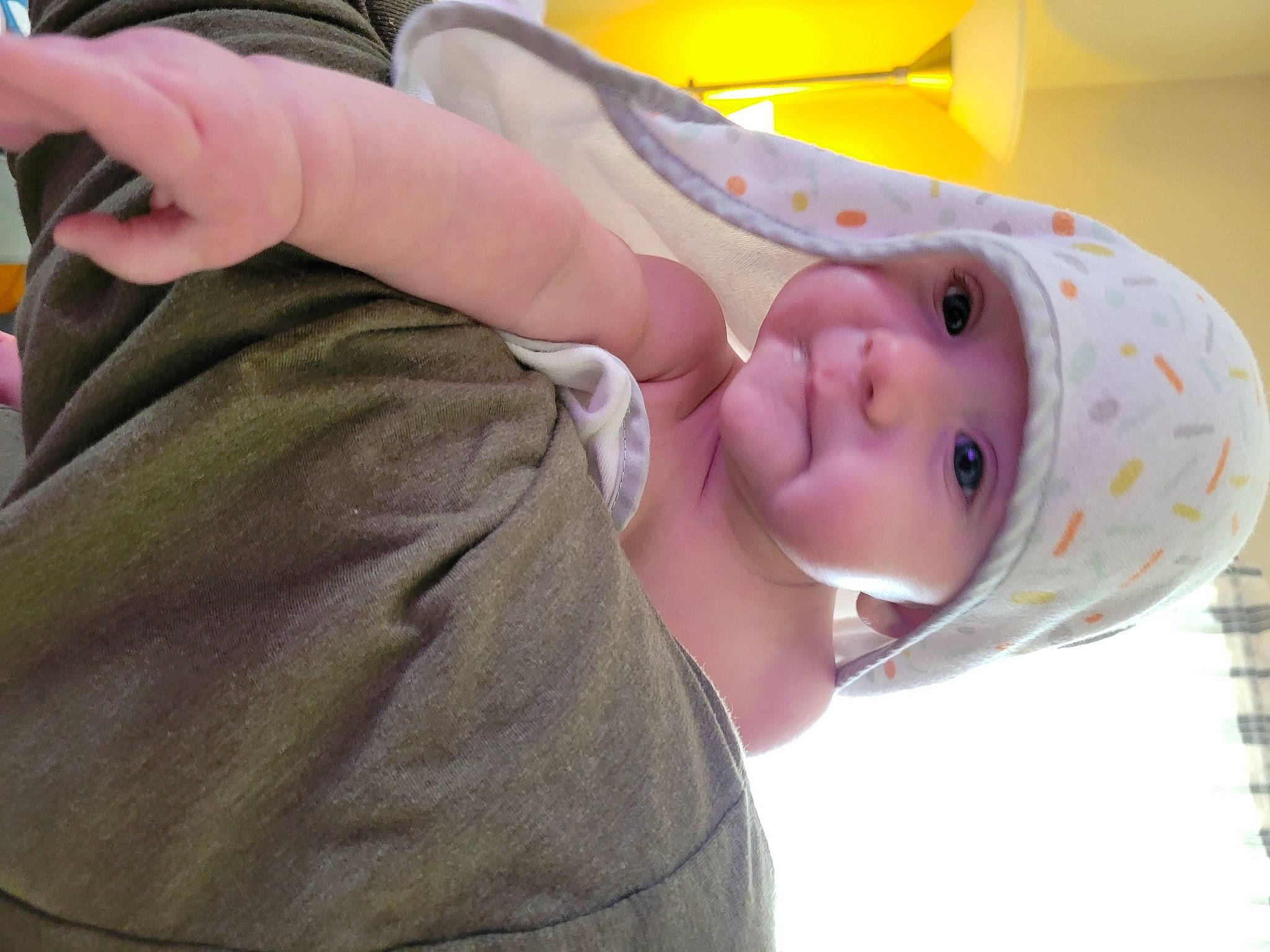 Adrianna joined the competition — help win amazing prizes! baby, baby_products, baby_toddler_clothing, cap, cheek, child, eyelash, fashion_accessory, fun, gesture, grass, happy, hat, headwear, lip, mouth, nose, person, smile, thumb