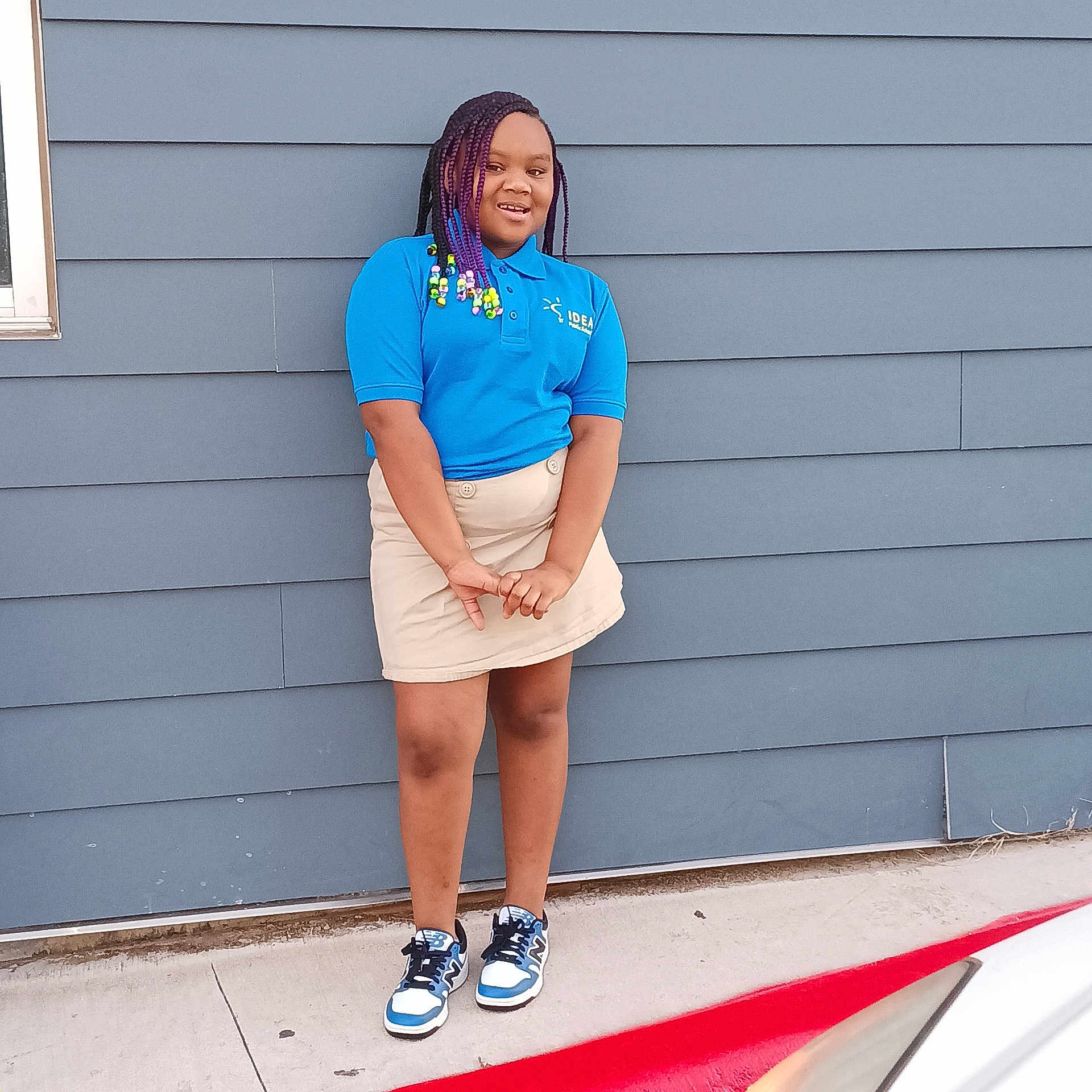 Morgan joined the competition — help win amazing prizes! beachwear, car, clothing, female, footwear, girl, longsleeve, miniskirt, pants, person, shoe, shorts, skirt, sleeve, sneaker, standing, t_shirt, teen, transportation, vehicle
