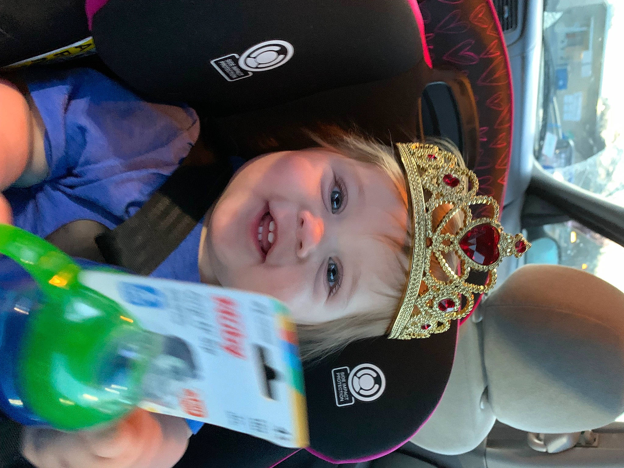 Serephina joined the competition — help win amazing prizes! auto_part, automotive_design, baby, baby_carriage, baby_products, cap, car_seat, child, costume_hat, fashion_accessory, fun, happy, hat, headwear, helmet, luxury_vehicle, person, plastic, plastic_bottle, smile