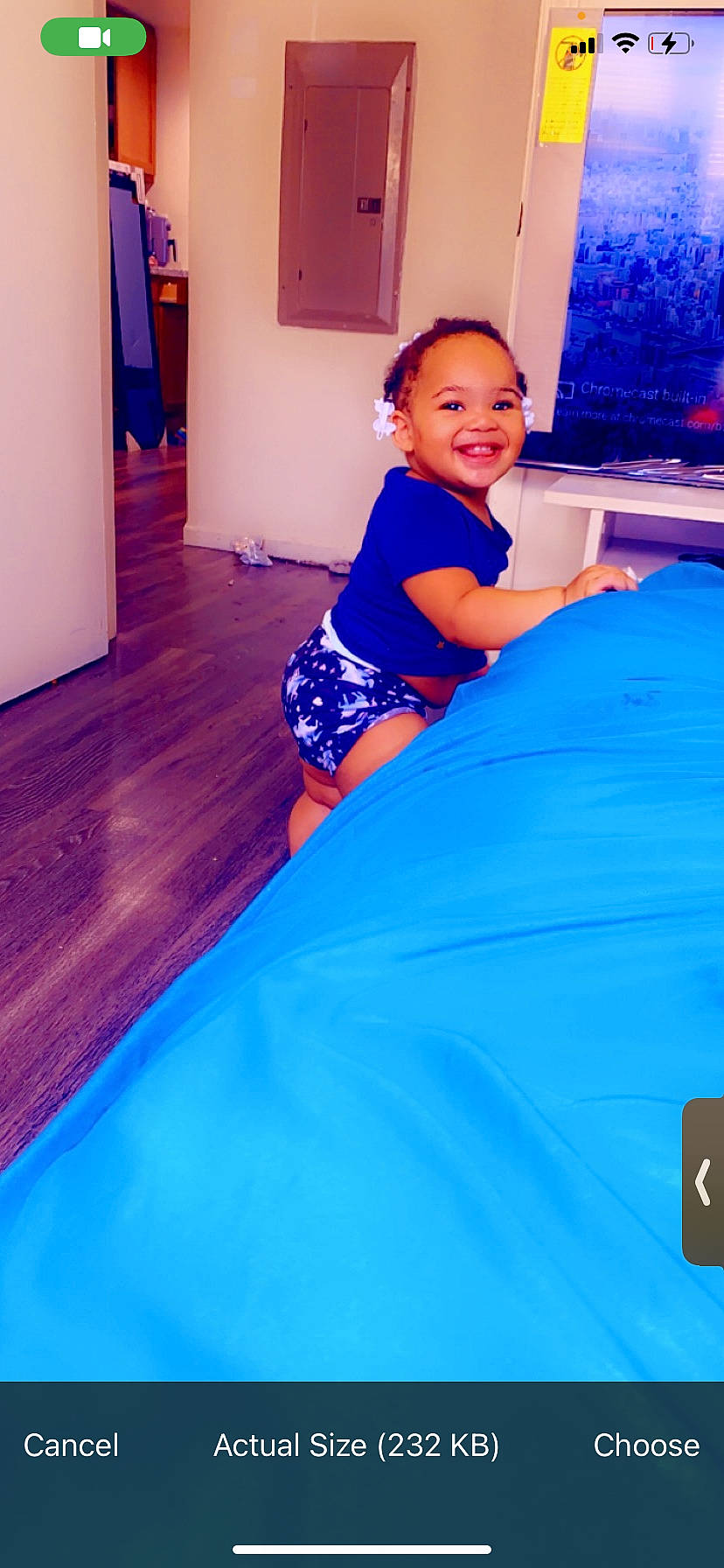 Ayanna is registered to the contest to win money with this photo: arm, azure, blue, clothing, computer_keyboard, computer_monitor, cool, flooring, happy, head, joy, leg, light, person, red, shoulder, sleeve, smile, sportswear, standing