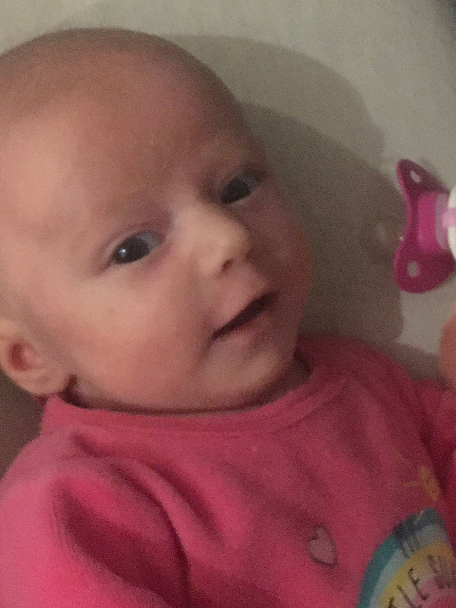 Ghjulia participe au concours pour gagner de l'argent avec cette photo : baby, cheek, child, chin, ear, eye, eyebrow, face, forehead, head, iris, lip, mouth, nose, person, pink, skin, smile, toddler