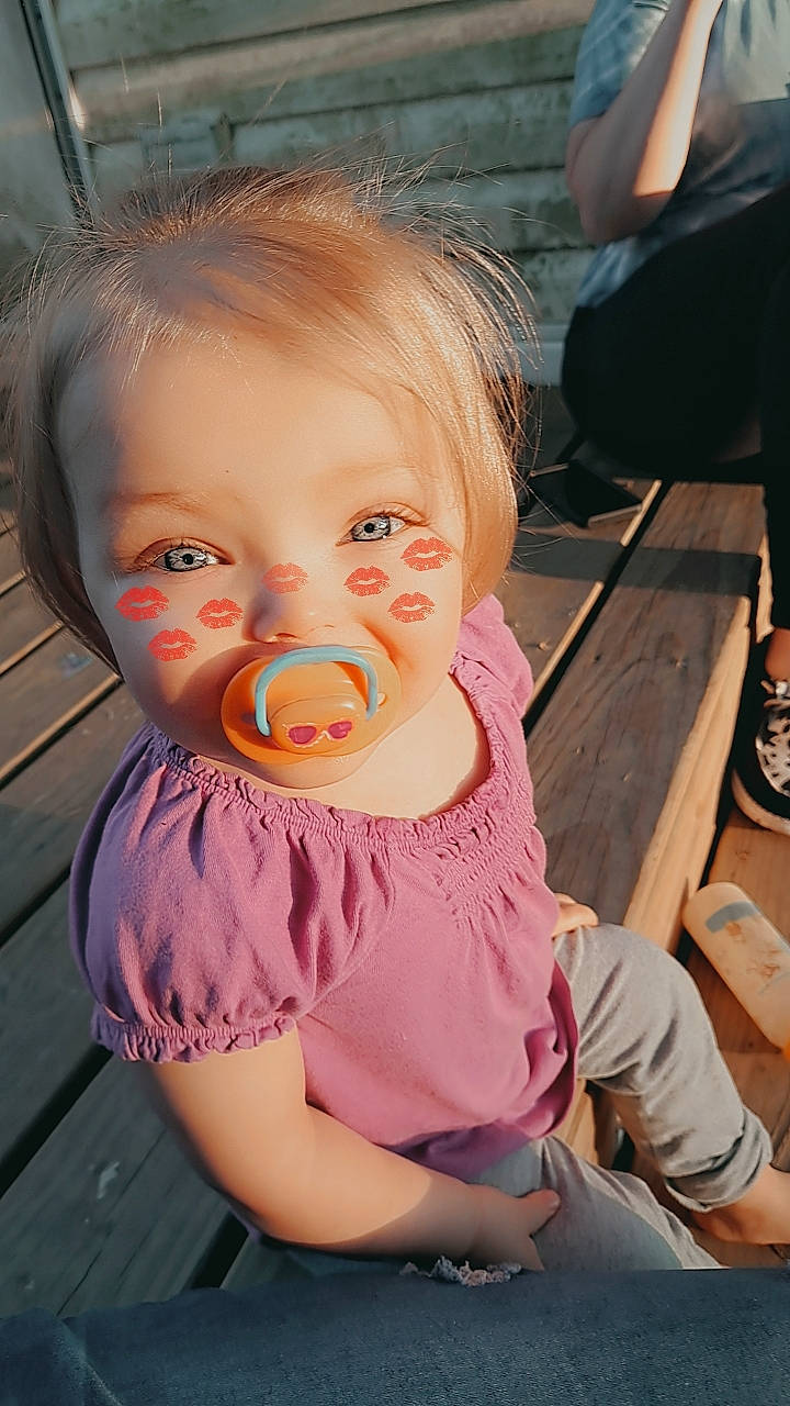 Payton joined the competition — help win amazing prizes! baby, baby_products, baby_toddler_clothing, blond, chair, cheek, child, chin, eye, fun, happy, iris, leisure, lip, mouth, nose, person, sitting, skin, toddler