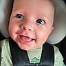 Matthew joined the competition — help win amazing prizes! baby, child, smile, blue_eyes, car_seat, safety_harness, infant, cute, happy, close_up, face, head, clothing, seatbelt, young_child, person, skin, expression, joy, portrait