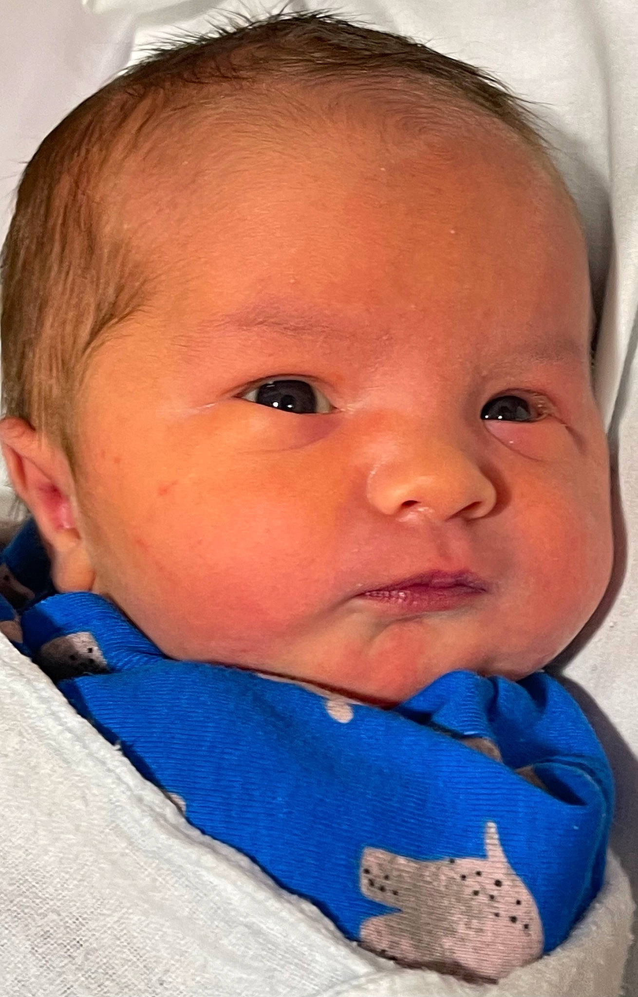 John joined the competition — help win amazing prizes! azure, baby, baby_toddler_clothing, cheek, chin, close_up, comfort, ear, electric_blue, eyebrow, eyelash, iris, linens, lip, mouth, nose, person, skin, sleeve, smile