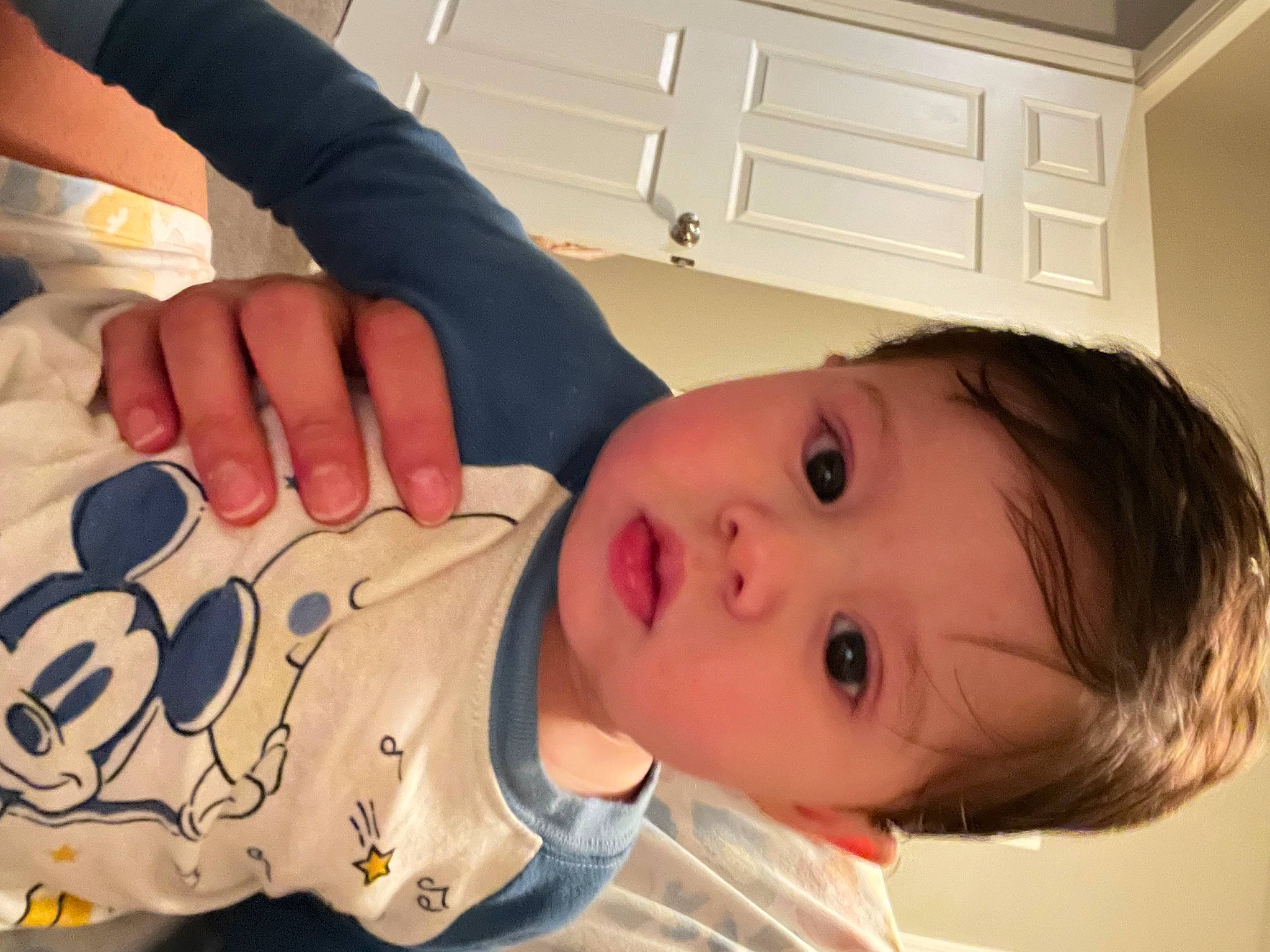 Kylen is registered to the contest to win money with this photo: baby, baby_toddler_clothing, cheek, child, ear, eye, eyebrow, eyelash, face, forehead, gesture, head, lip, mouth, nose, person, skin, sleeve, thumb, toddler