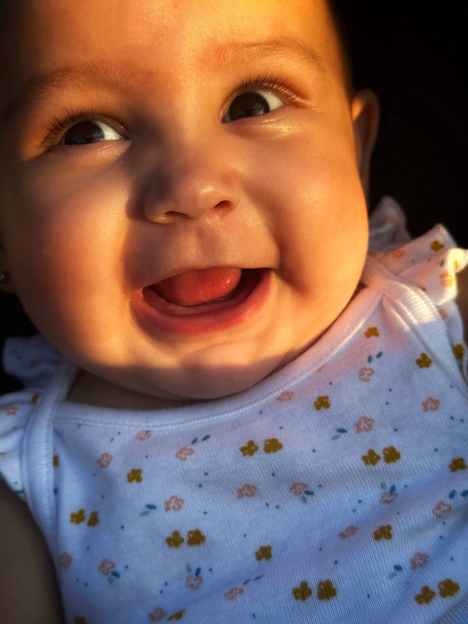 Sofia joined the competition — help win amazing prizes! baby, baby_toddler_clothing, cheek, chin, eyelash, face, facial_expression, gesture, happy, iris, jaw, lip, mouth, neck, nose, person, skin, sleeve, smile, toddler