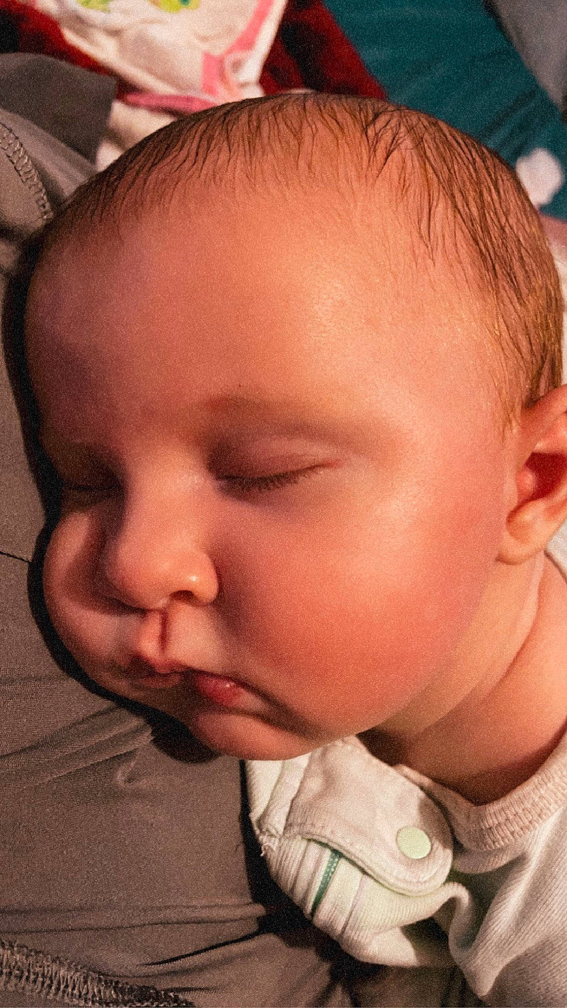 Maddison is registered to the contest to win money with this photo: baby, black_hair, cheek, chin, ear, eye, eyebrow, eyelash, forehead, hair, happy, human_body, iris, jaw, lip, mouth, neck, nose, person, skin