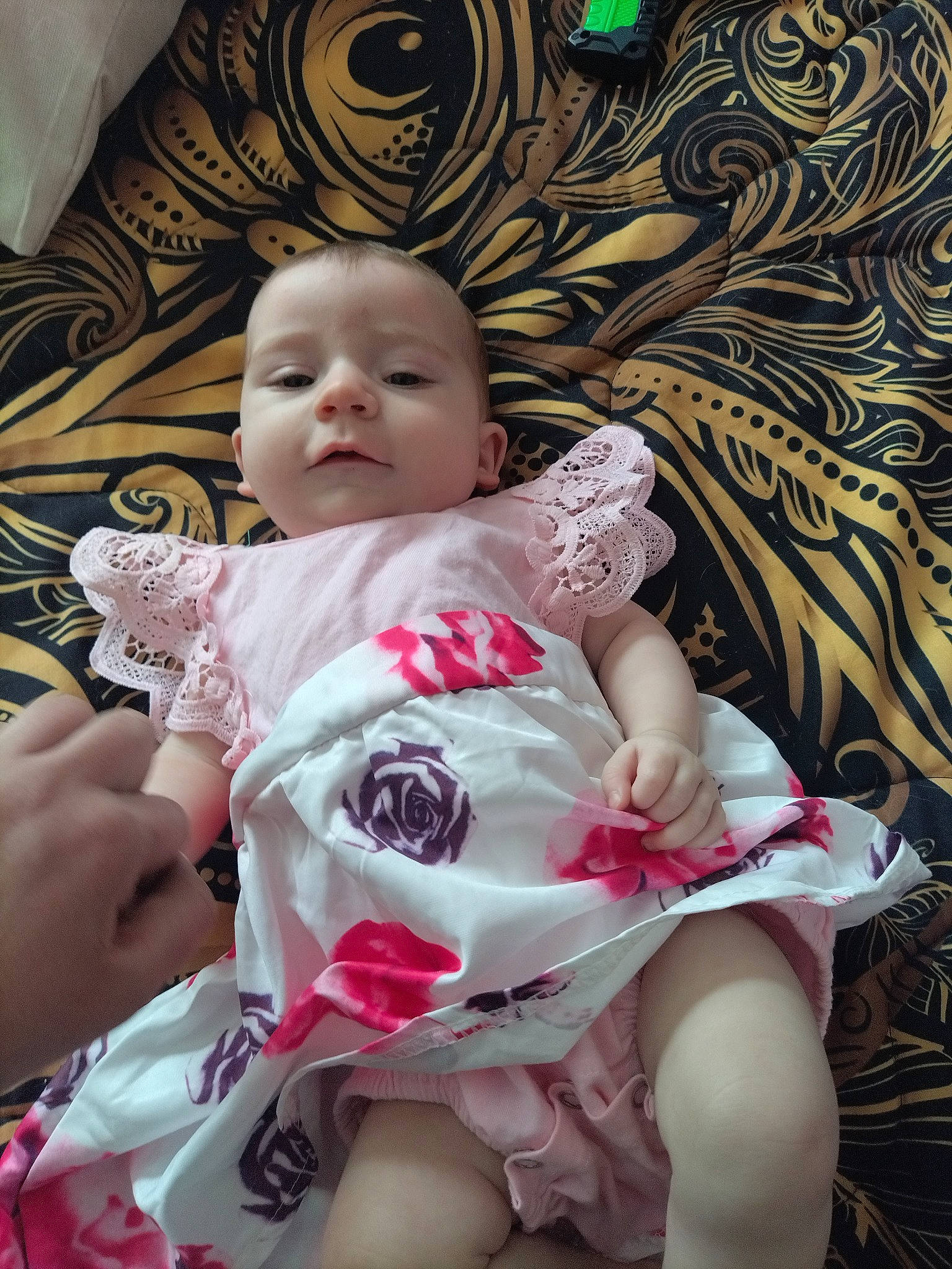 Kiara joined the competition — help win amazing prizes! baby, baby_toddler_clothing, cheek, child, comfort, eye, face, flash_photography, fun, grass, happy, head, human_body, iris, lip, mouth, person, pink, sitting, skin