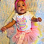 Ava is registered to the contest to win money with this photo: baby, child, infant, tutu, headband, pink_bow, crocheted_blanket, pastel_colors, easter, festive_clothing, smile, happy, cute, portrait, laying_down, feet, hands, bright_eyes, colorful, soft_texture