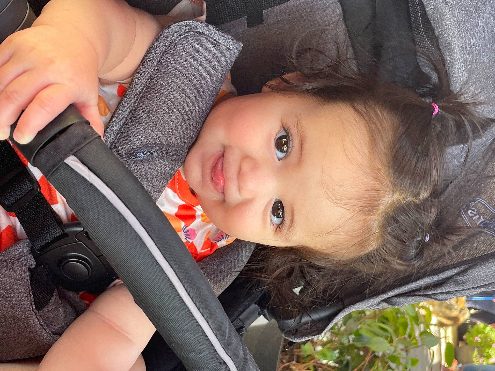Giana joined the competition — help win amazing prizes! cheek, chin, comfort, eye, eyebrow, face, facial_expression, flash_photography, hand, happy, human, iris, lip, mammal, nose, organ, person, skin, smile, toddler