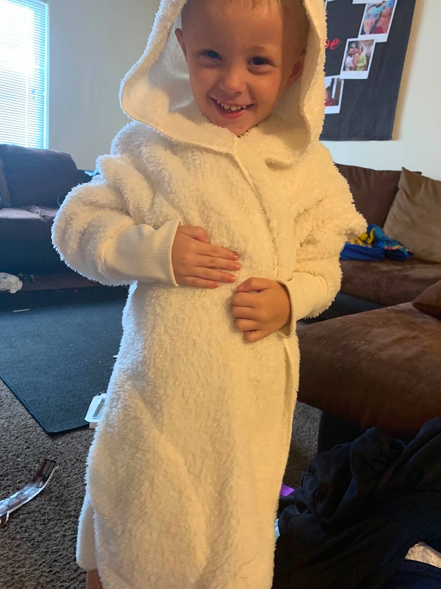 Clayton joined the competition — help win amazing prizes! arm, baby, child, fur, joy, linens, outerwear, person, skin, toddler