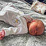 newborn, baby, sleeping, onesie, blanket, soft, cozy, infant, child, rest, peaceful, cute, hand, face, bedroom, fabric, texture, clothing, nap, indoors