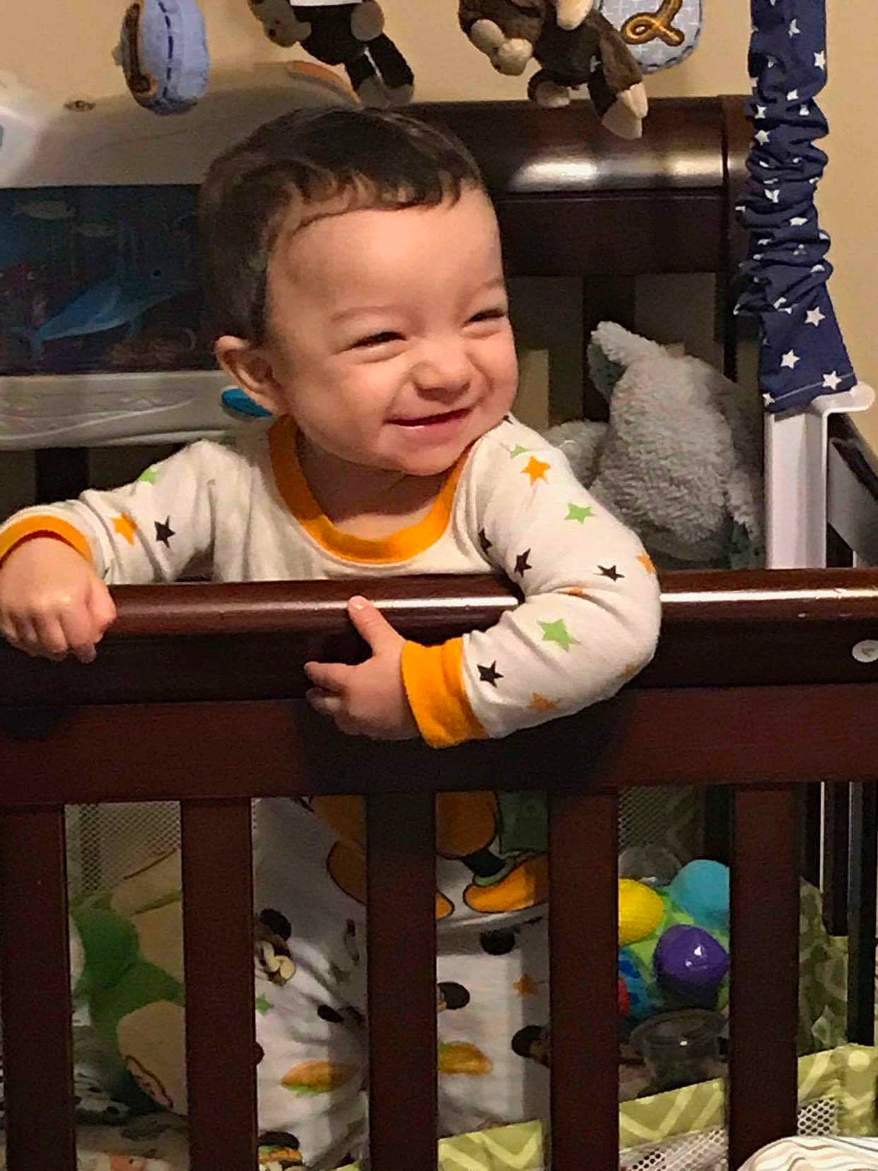 John joined the competition — help win amazing prizes! baby, baby_products, baby_safety, baby_toys, child, infant_bed, person, product, toddler