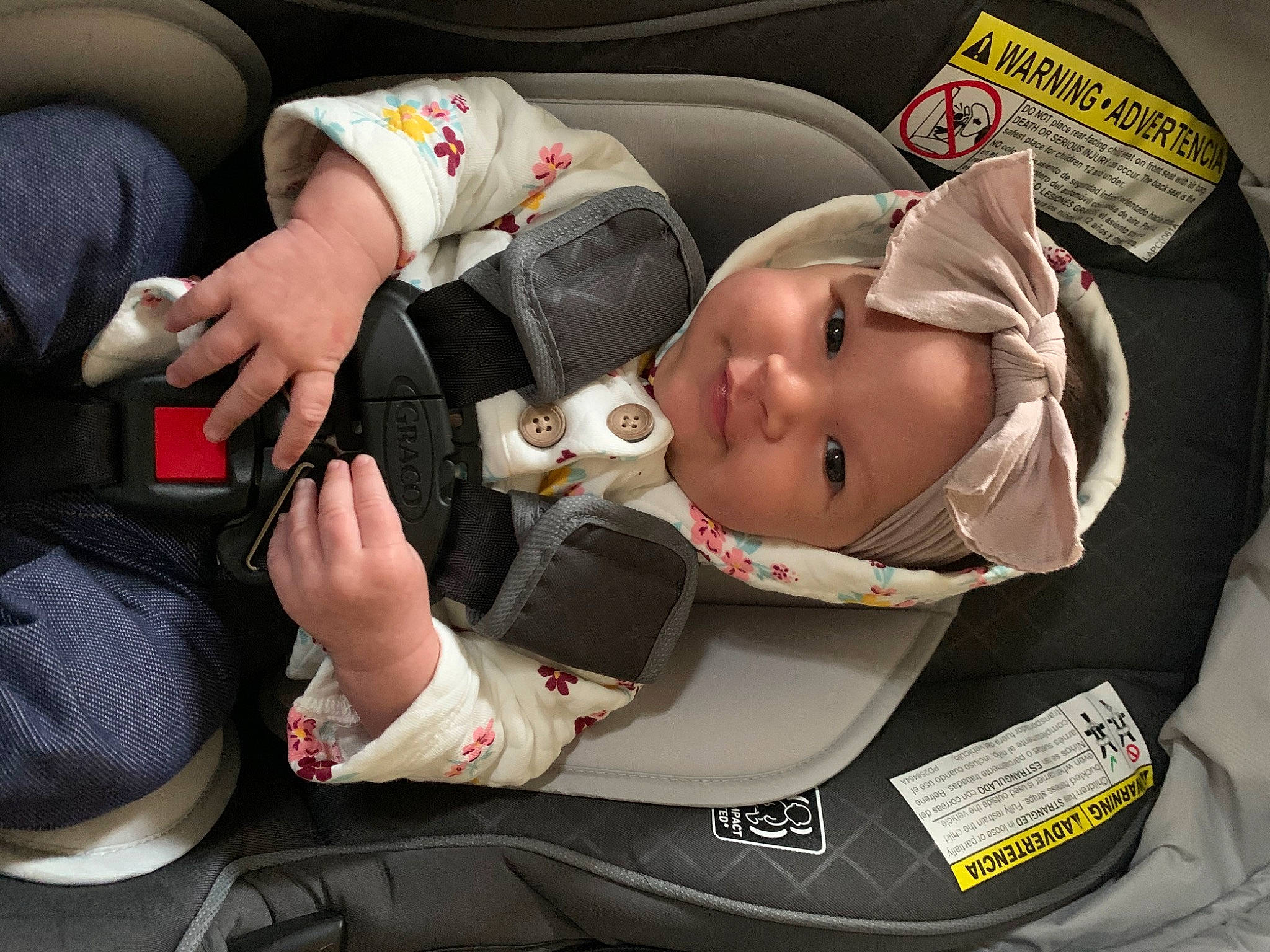 Ellarose joined the competition — help win amazing prizes! auto_part, baby, baby_carriage, baby_in_car_seat, car_seat, child, comfort, headwear, nap, person, product, toddler