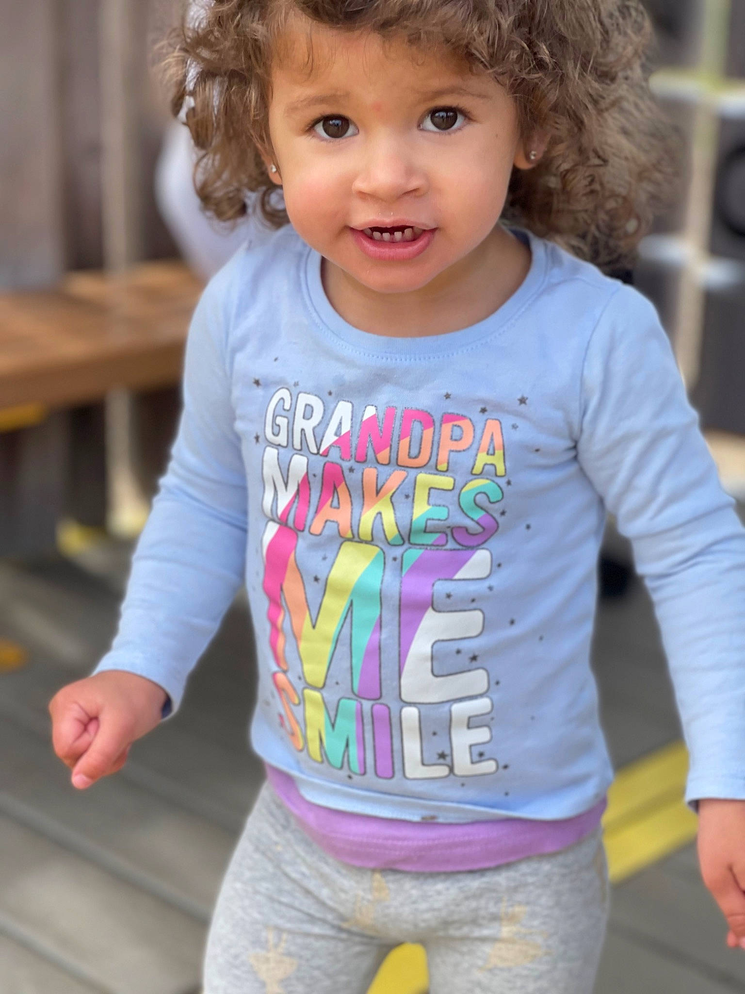 Ellarose joined the competition — help win amazing prizes! baby_toddler_clothing, hair, hairstyle, happy, head, human, human_body, jeans, joint, neck, organ, person, photograph, shoulder, skin, sleeve, smile, standing, street_fashion, t_shirt