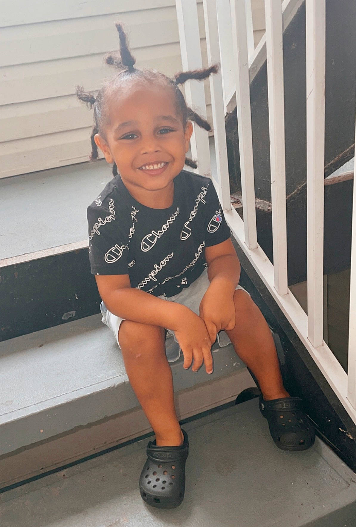 Malachi joined the competition — help win amazing prizes! baby_toddler_clothing, black, calf, electric_blue, footwear, happy, human_leg, joy, knee, leg, person, shoe, shorts, sleeve, smile, sneakers, sock, standing, t_shirt, thigh